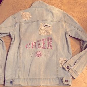 Cheer mom denim jacket
